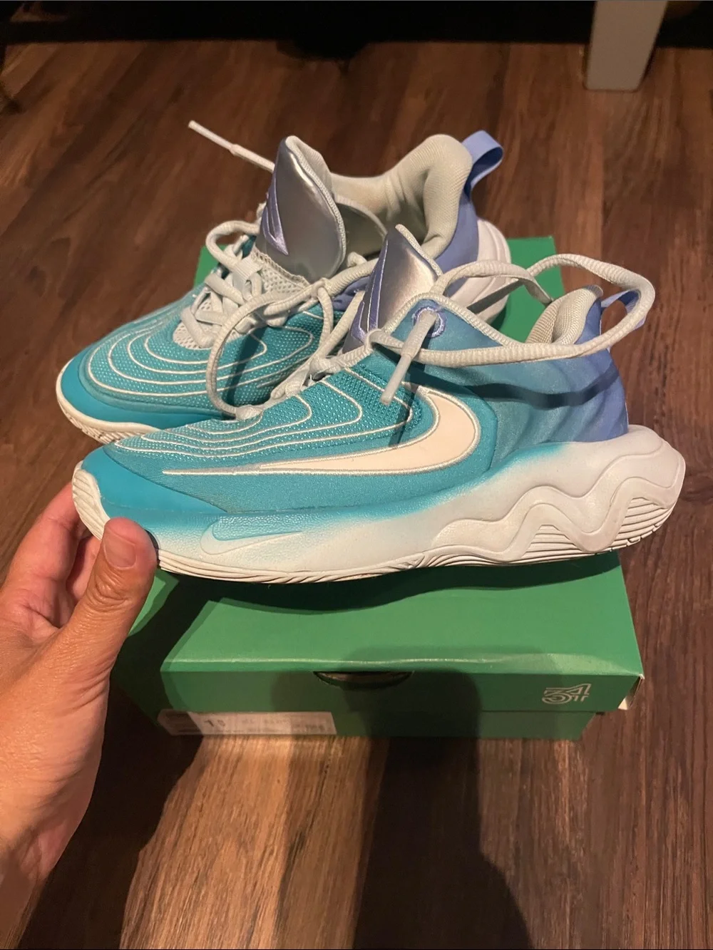 Nike Toddler Sneakers in Mint and Teal Accents